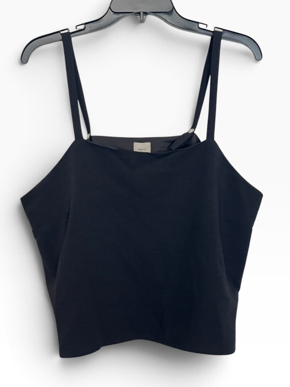 autres filles | Black Strappy Boxy Fit Tank Top L